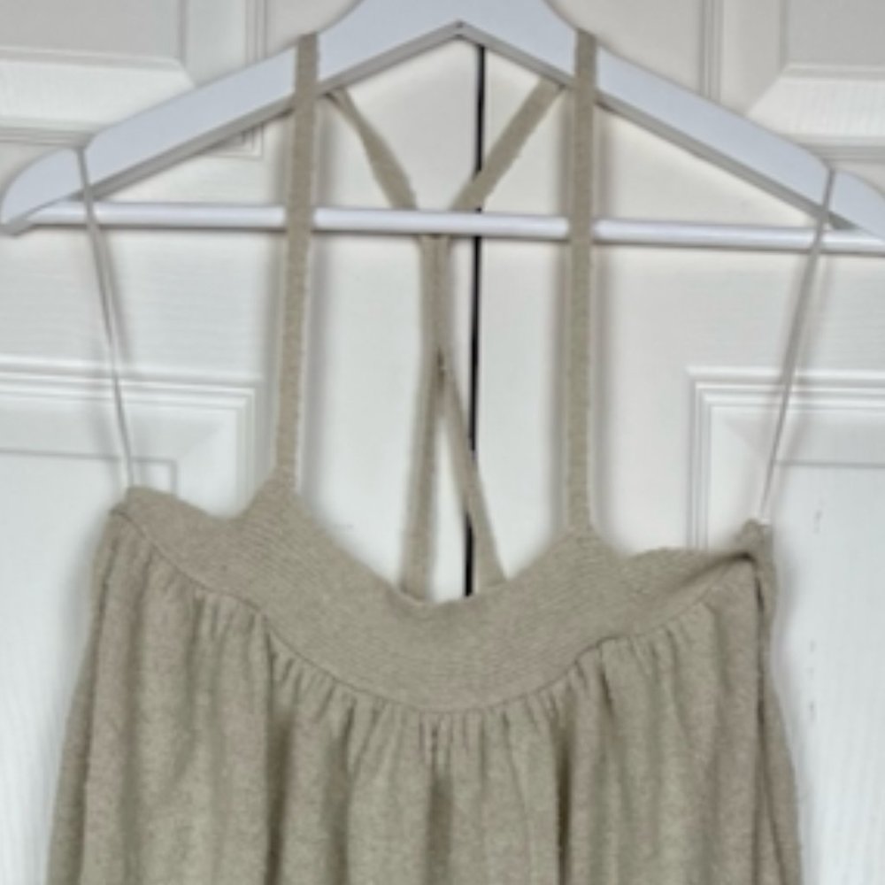 Free People Beach Strappy Sundress Maxi Beige NWOT - Picture 7 of 7